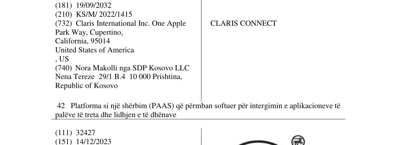 Zëri i markës CLARIS CONNECT në buletin