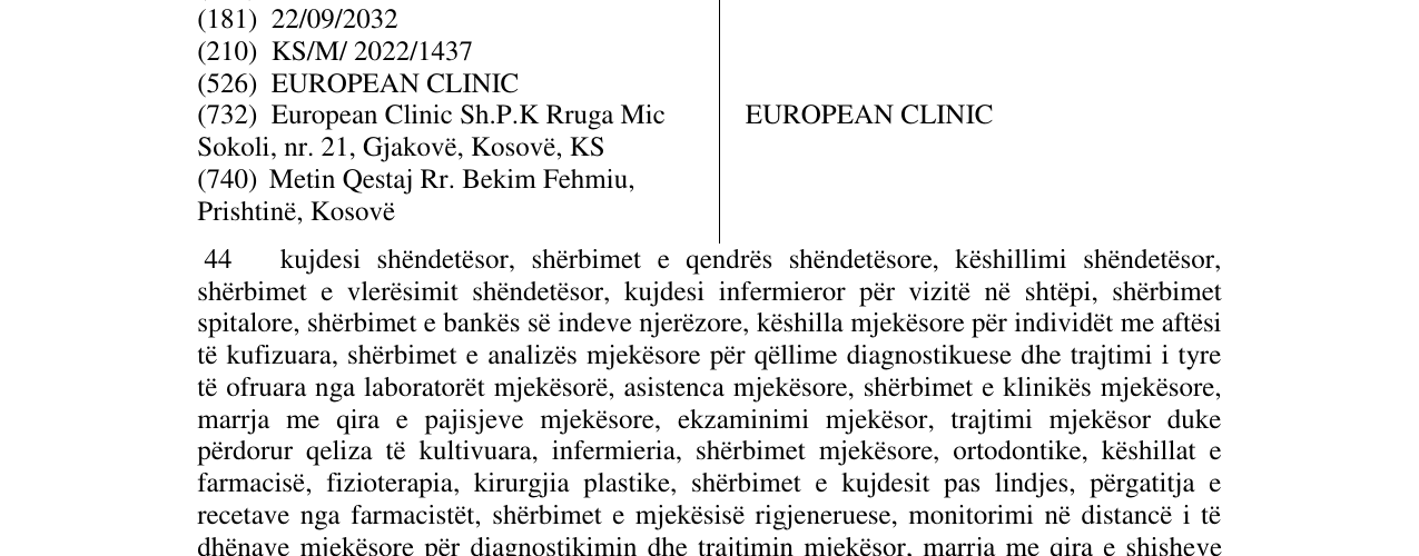 Zëri i markës Markë figurative në buletin