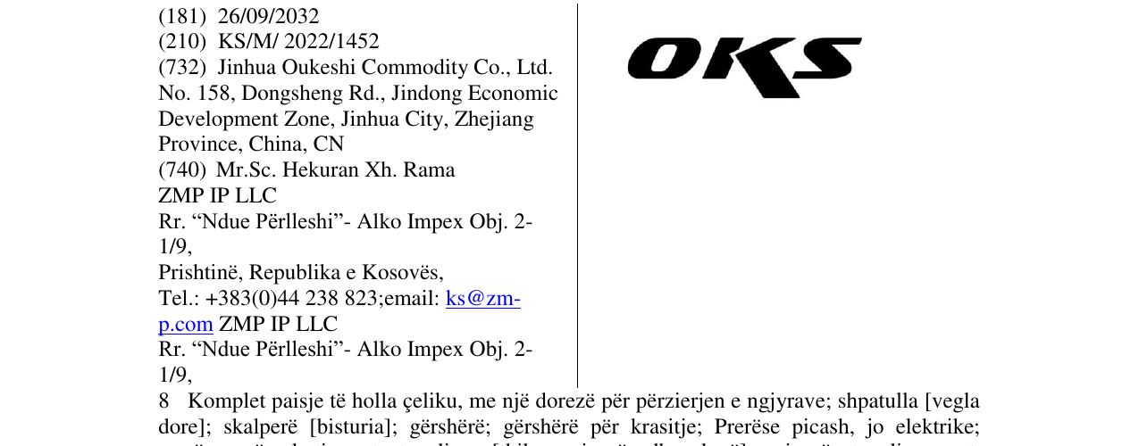 Zëri i markës oks në buletin
