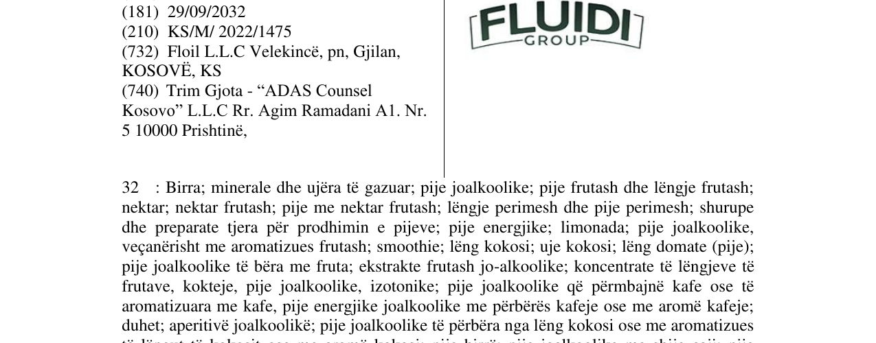 Zëri i markës fluidi group në buletin
