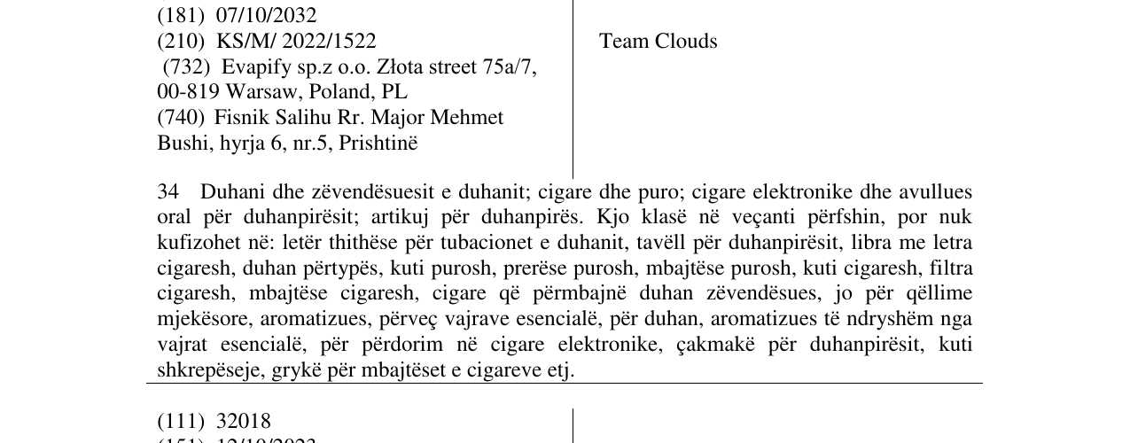 Zëri i markës Team Clouds në buletin