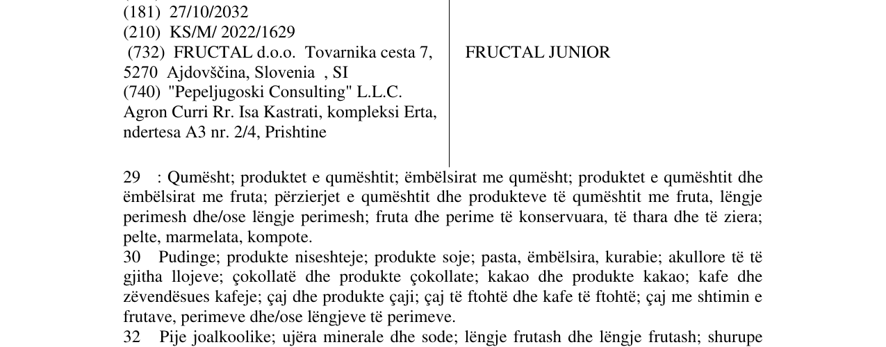 Zëri i markës Markë figurative në buletin