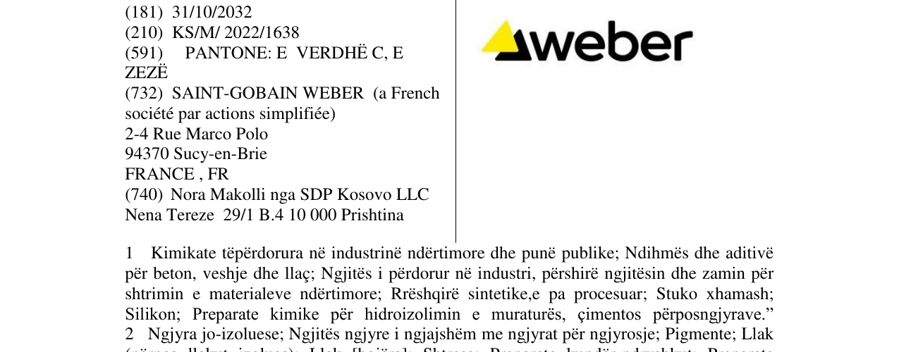 Zëri i markës weber në buletin