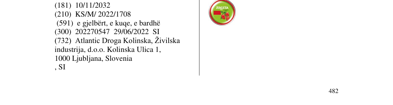 Zëri i markës argeta në buletin