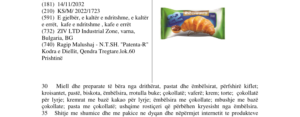 Zëri i markës 22carats në buletin