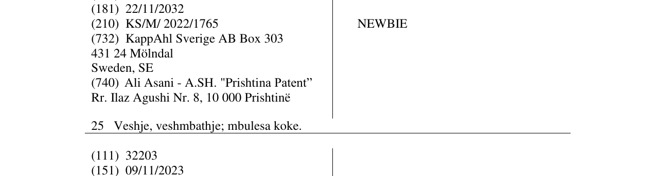 Zëri i markës NEWBIE në buletin