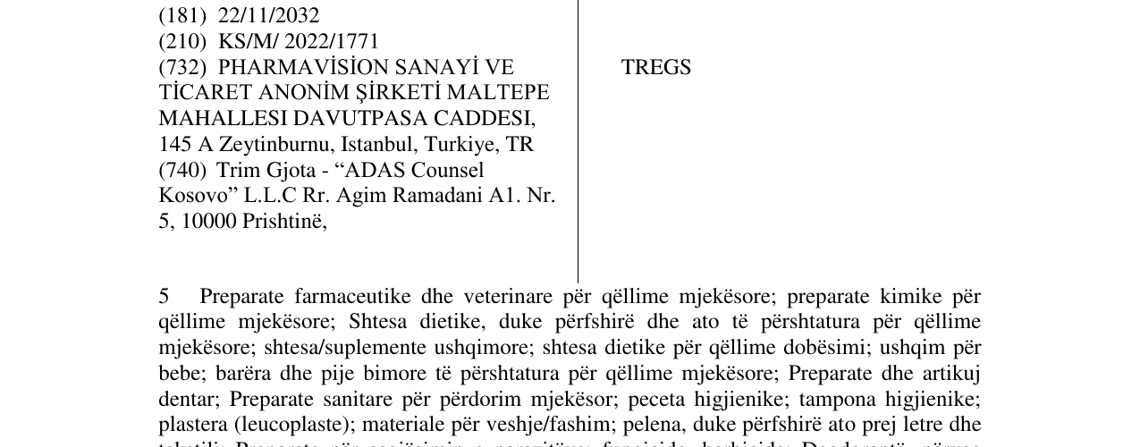 Zëri i markës TREGS në buletin