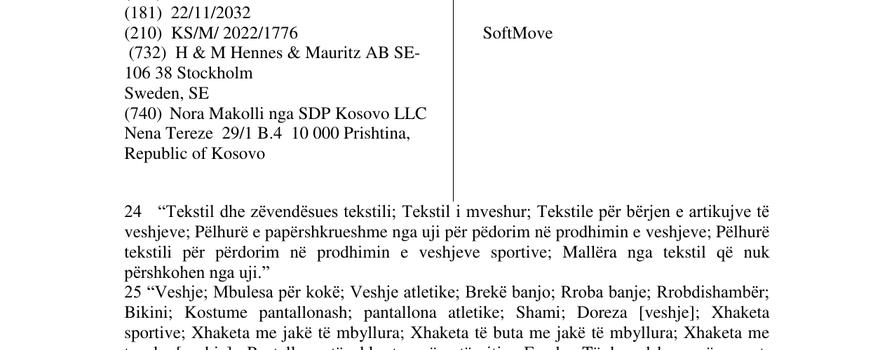Zëri i markës SoftMove në buletin
