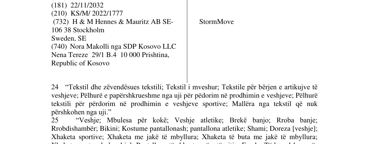 Zëri i markës StormMove në buletin