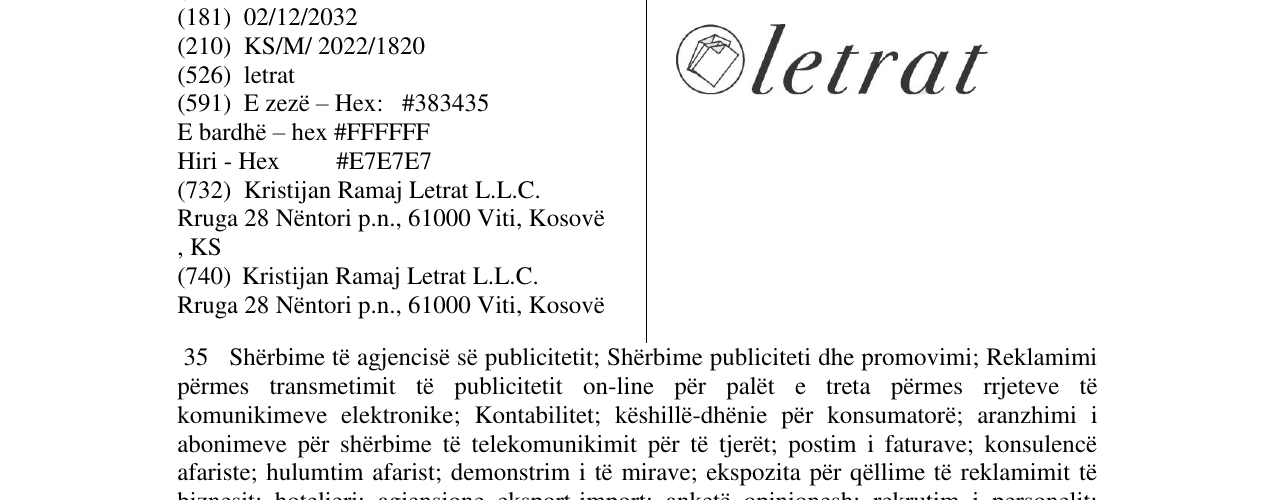 Zëri i markës letrat në buletin