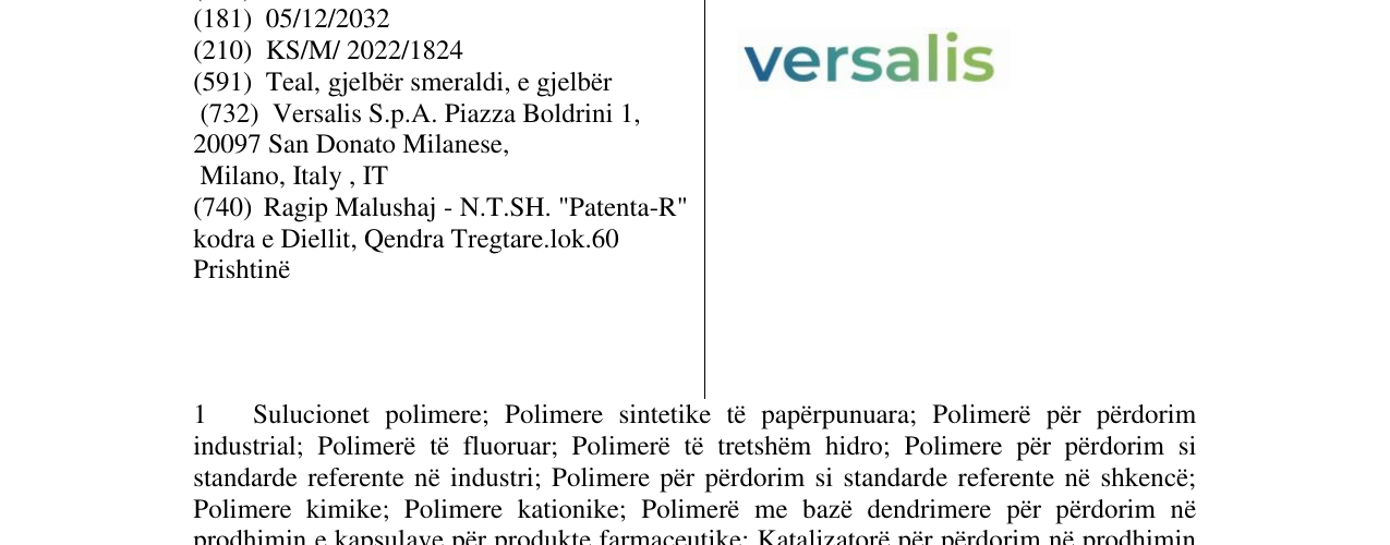 Zëri i markës versalis në buletin