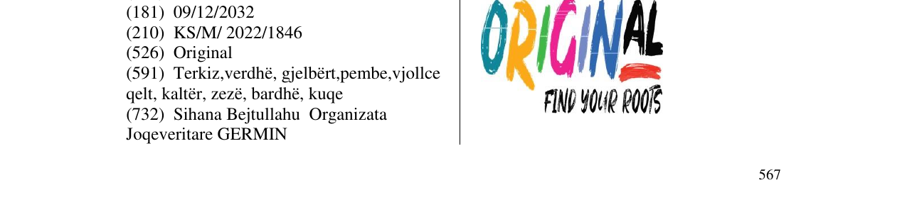 Zëri i markës ORIGINAL FIND YOUR ROOTS në buletin