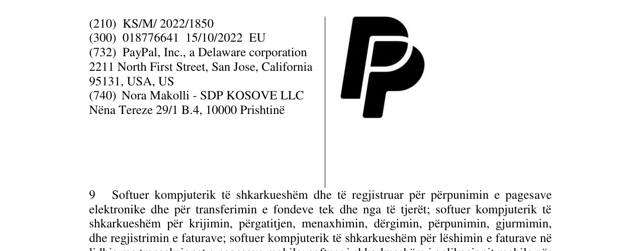 Zëri i markës PP në buletin