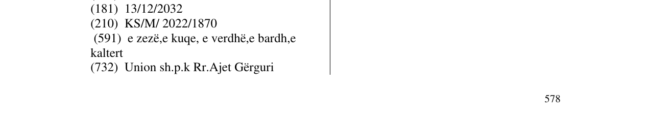 Zëri i markës APOLLO në buletin