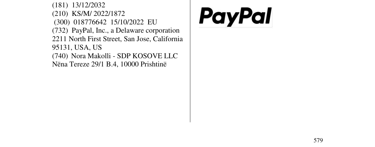 Zëri i markës PayPal në buletin