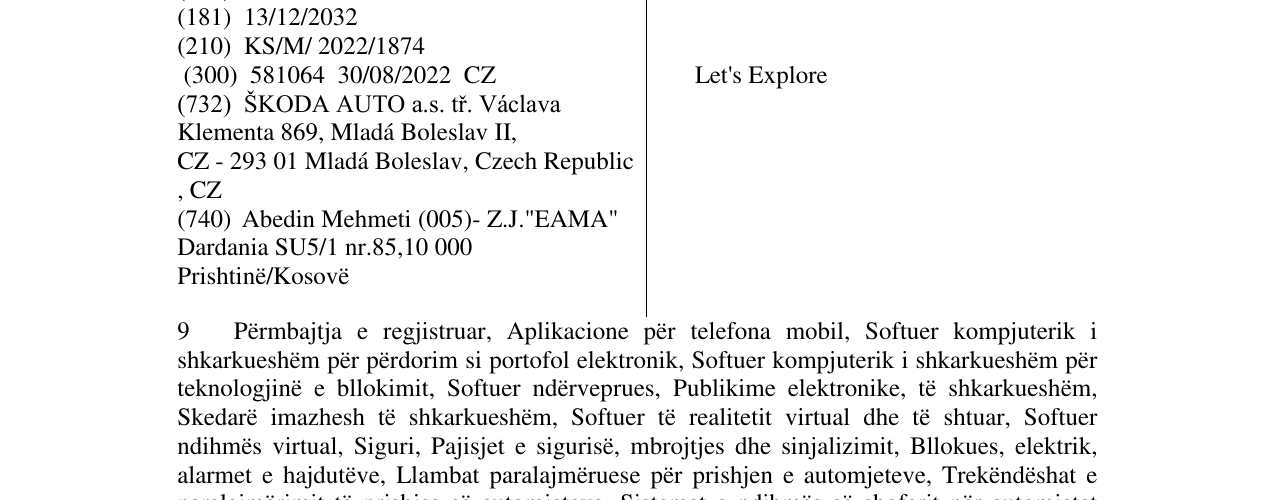 Zëri i markës Let's Explore në buletin