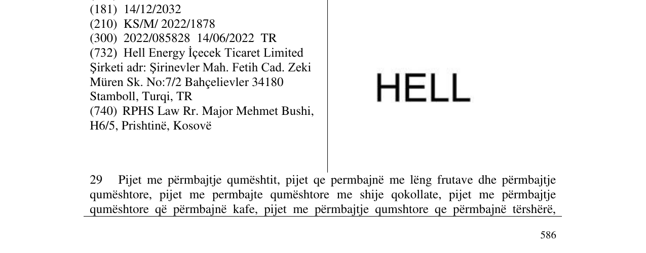 Zëri i markës HELL në buletin