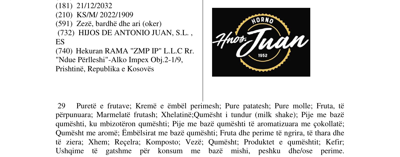 Zëri i markës Hons.Juan në buletin