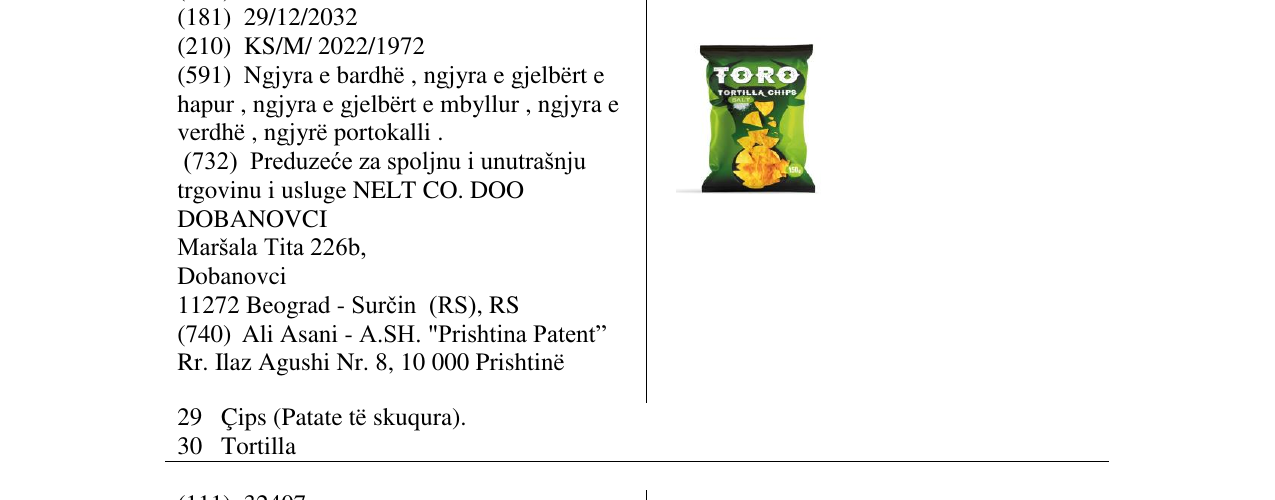 Zëri i markës TORO në buletin