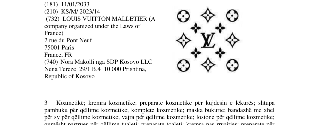 Zëri i markës MONOGRAM në buletin
