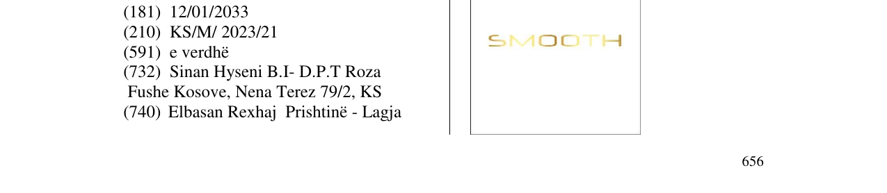 Zëri i markës Smooth në buletin