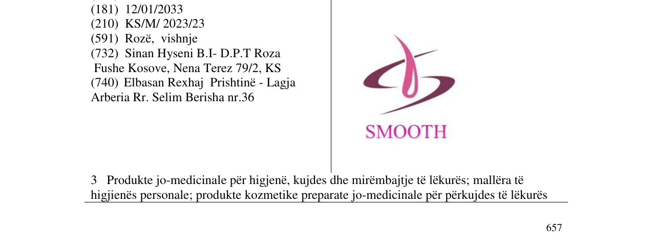 Zëri i markës SMOOTH në buletin