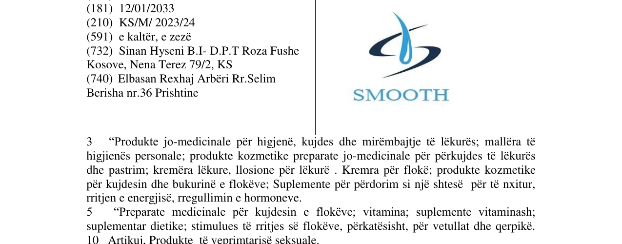 Zëri i markës SMOOTH në buletin