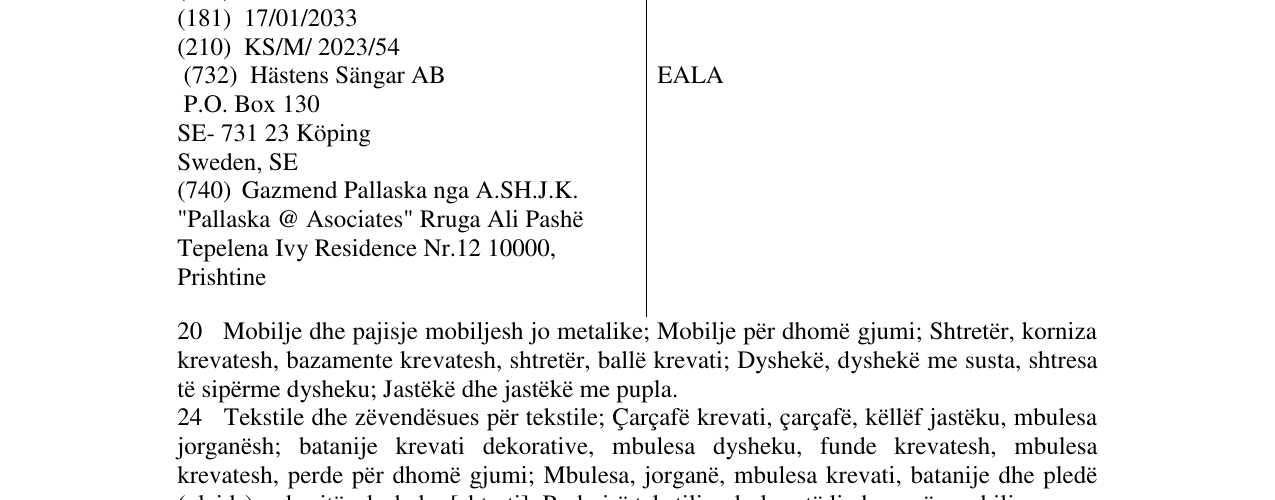 Zëri i markës EALA në buletin