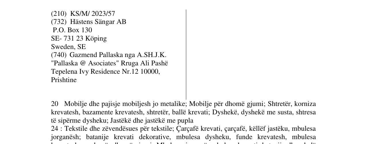 Zëri i markës HÄSTENS 2000T në buletin