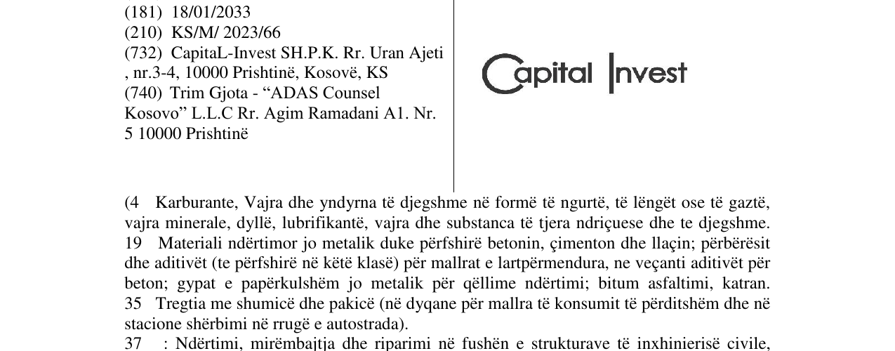 Zëri i markës Capital Invest në buletin