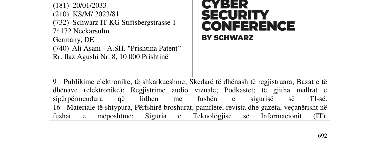Zëri i markës CYBER SECURITY CONFERENCE në buletin