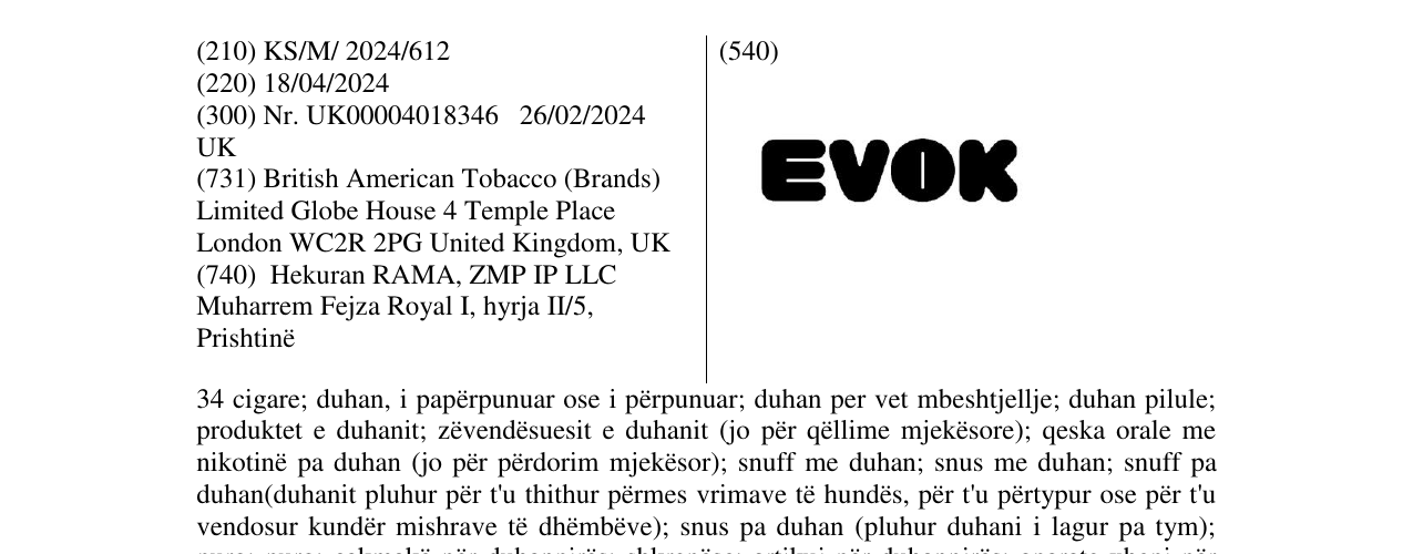 Zëri i markës EVOK në buletin