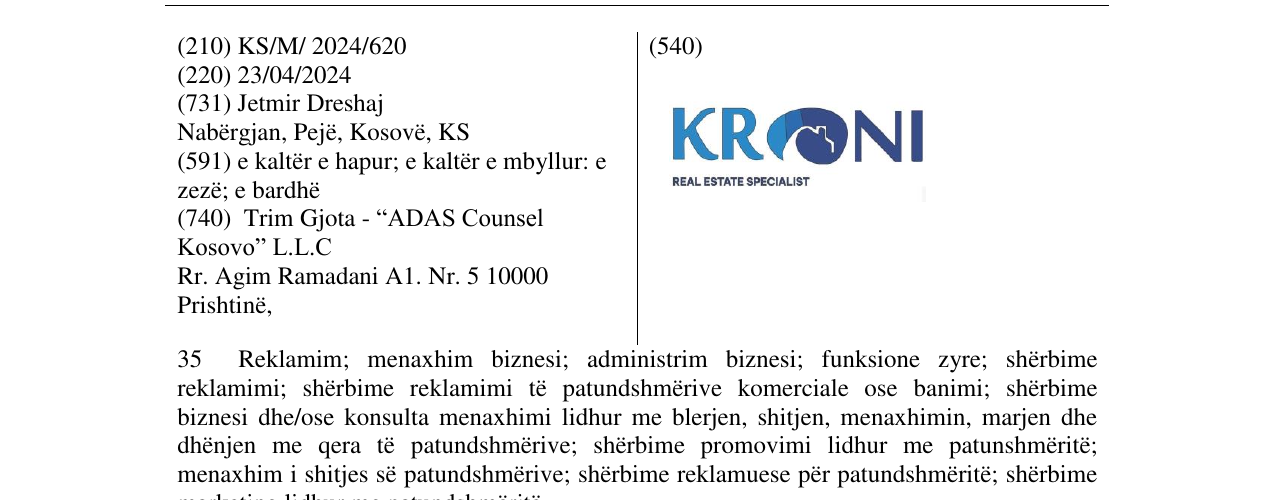 Zëri i markës KRONI në buletin