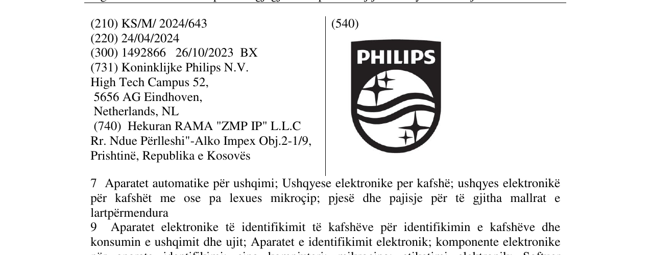Zëri i markës PHILIPS në buletin