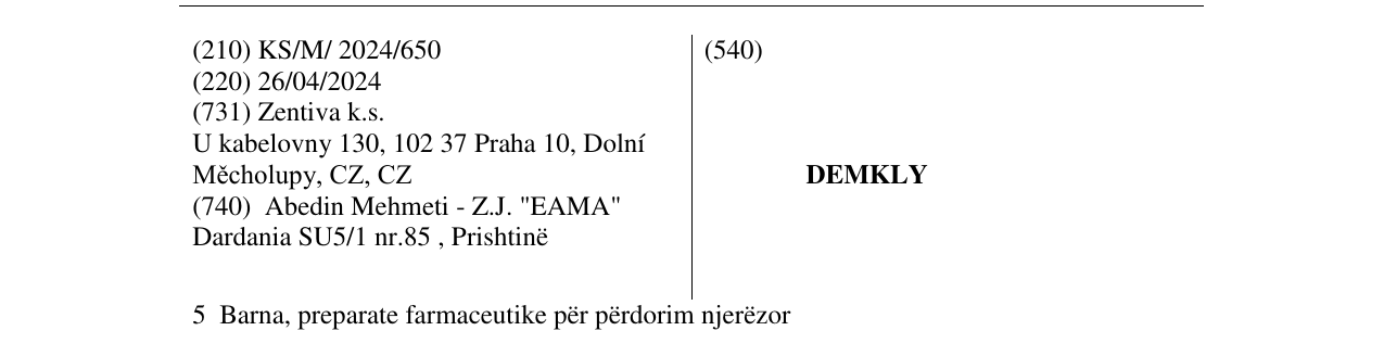 Zëri i markës DEMKLY në buletin