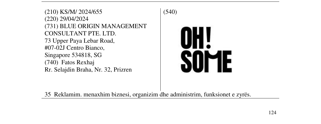 Zëri i markës OH! SOME në buletin