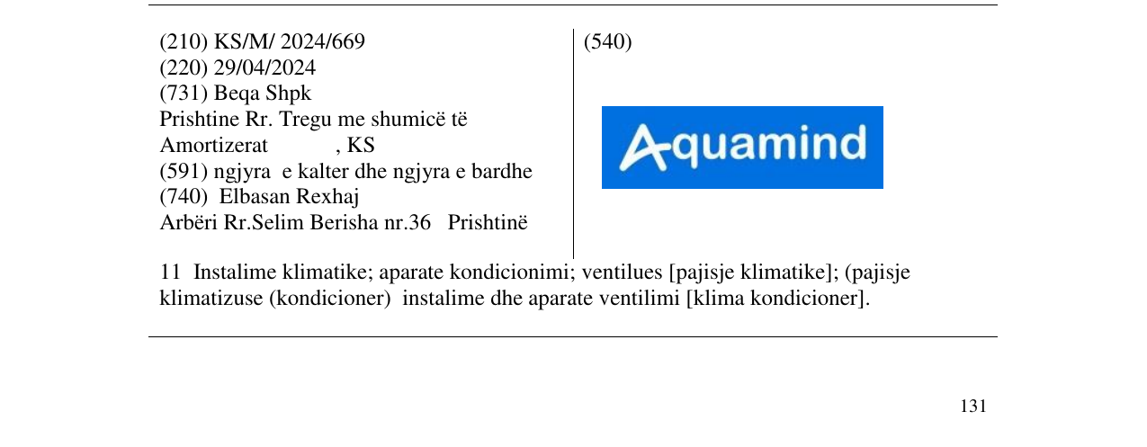 Zëri i markës Aquamind në buletin