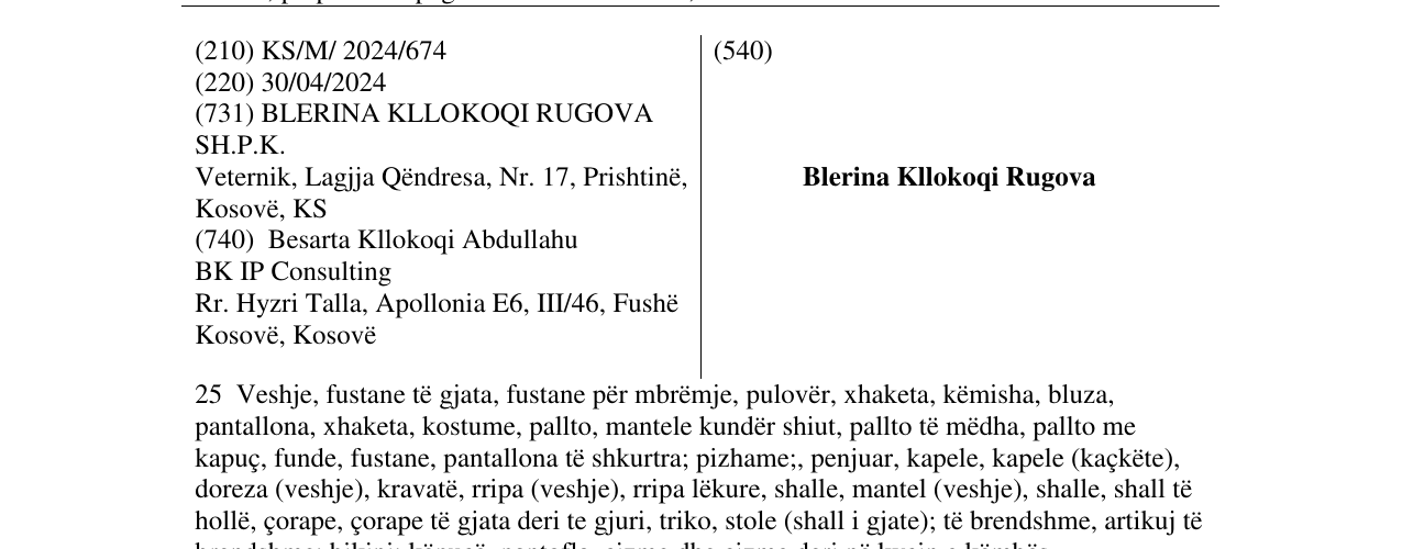 Zëri i markës Blerina Kllokoqi Rugova në buletin