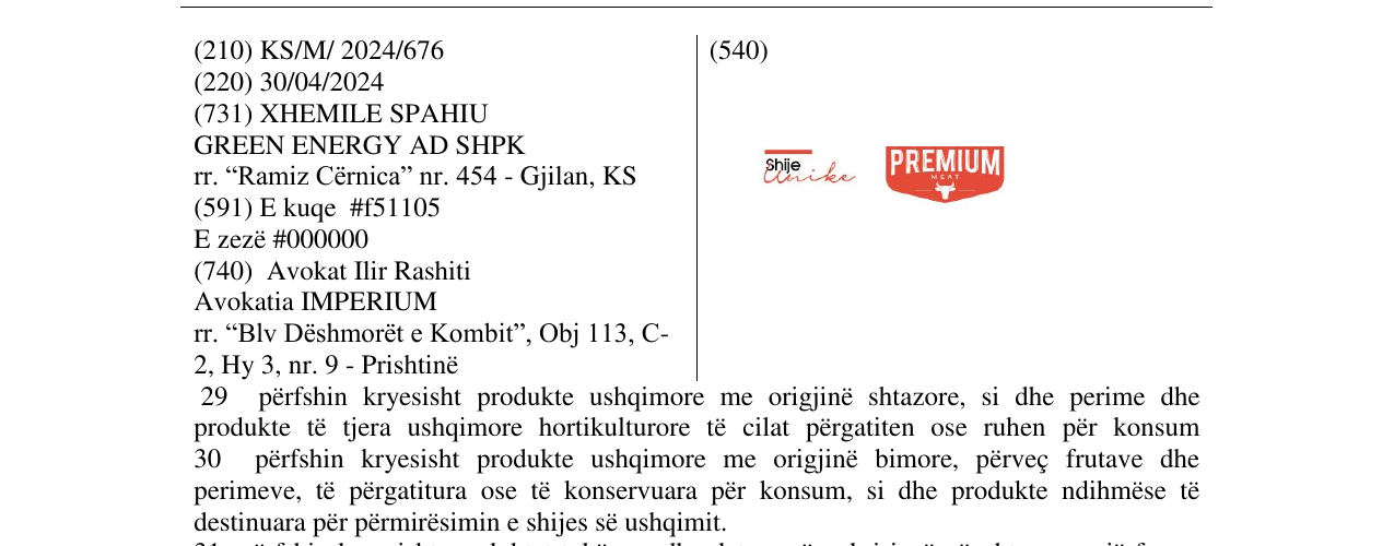 Zëri i markës shije unike PREMIUM MEAT në buletin