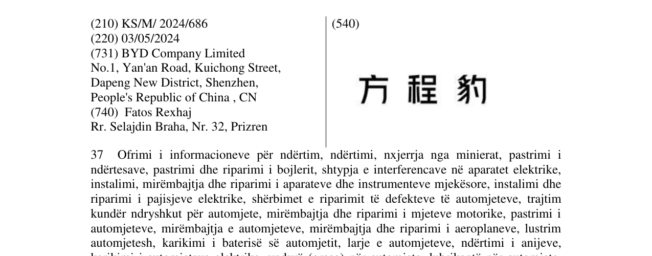 Zëri i markës EKUACIONI LEOPARD në buletin