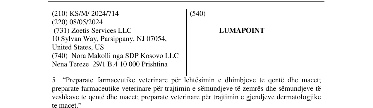 Zëri i markës LUMAPOINT në buletin