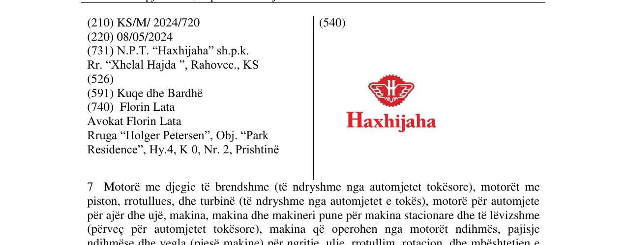 Zëri i markës Haxhijaha në buletin