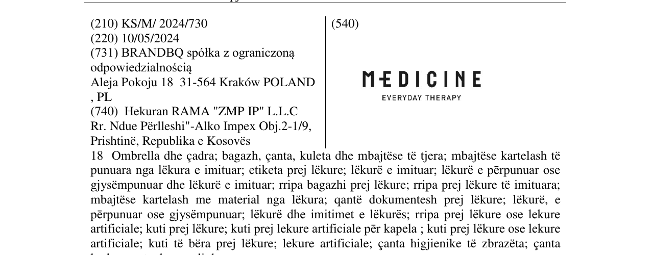 Zëri i markës medicine në buletin