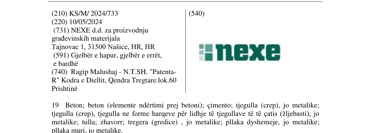 Zëri i markës nexe në buletin