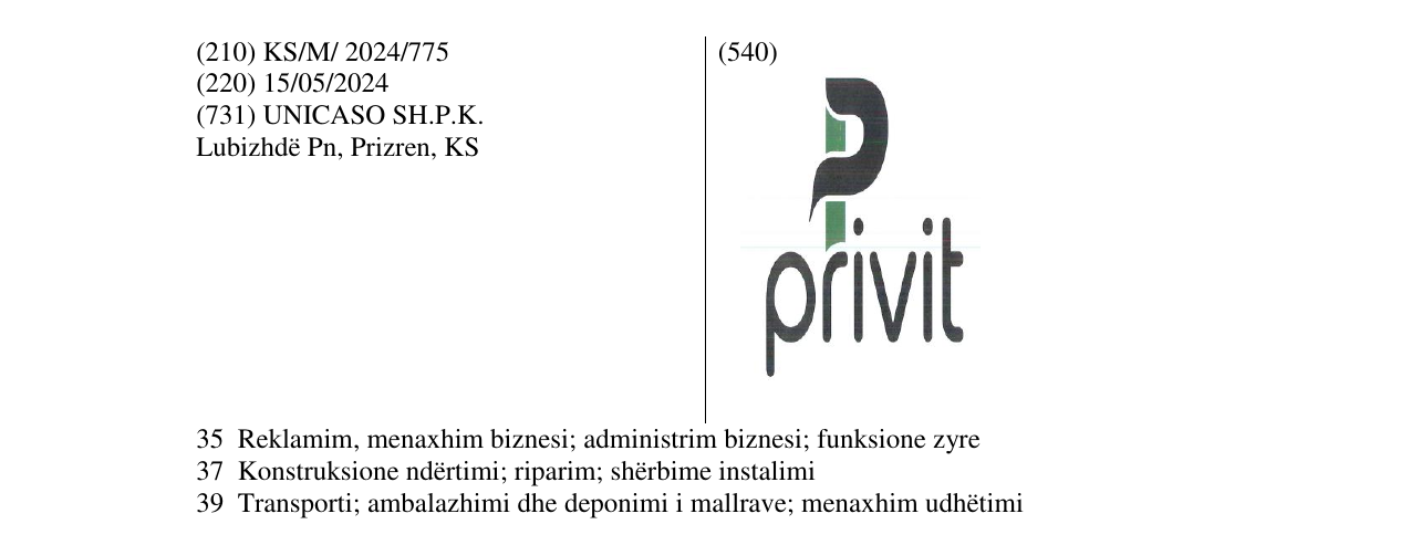 Zëri i markës PRIVIT në buletin