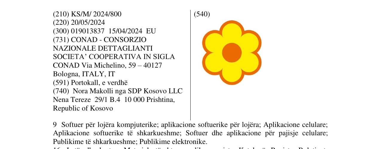 Zëri i markës CONAD në buletin