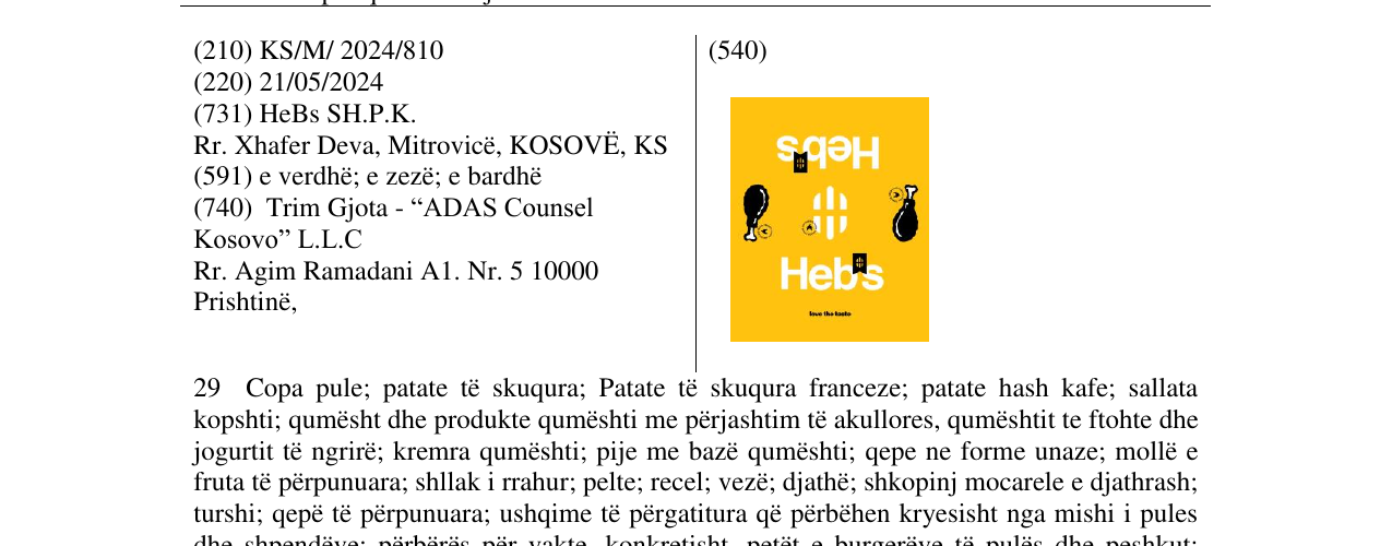 Zëri i markës hebs love the taste në buletin