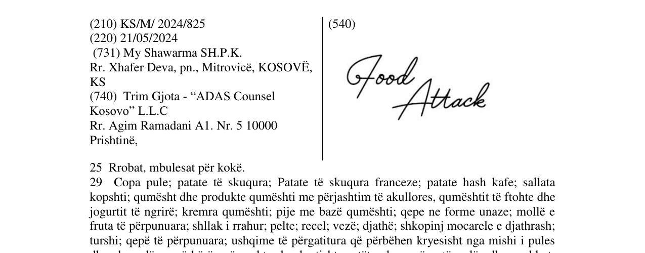 Zëri i markës food attack në buletin