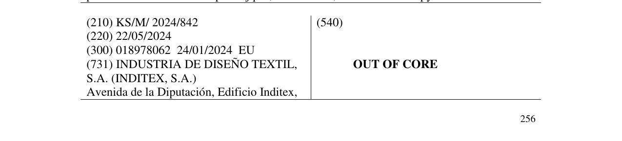 Zëri i markës OUT OF CORE në buletin
