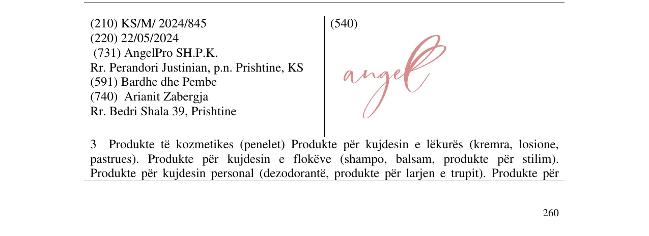 Zëri i markës ANGEL në buletin